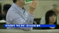 외국관광객 '역대 최대' 1천700만명 돌파