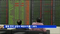 올해 한국 상장사 배당수익률 1.88%…밑바닥 수준