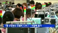 1월 산업생산 전월비 1.0%↑…석 달 연속 증가