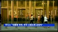 무디스 "대통령 파면, 한국 신용도에 긍정적"