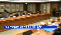 정부 "필요하면 시장안정조치 적기 추진"