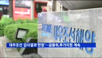대우조선 감사결과 '한정'…금융위, 추가지원 계획대로