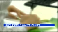 금융사 불법행위 과징금, 최대 5배 오른다