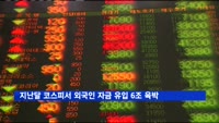 지난달 코스피 시장 외국인 자금 유입 6조 육박