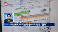[보이는객장]NAVER, 이익 성장률 하락 전망 '급락'