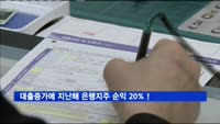 대출증가에 지난해 은행지주 순익 20%↑