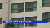 상위 20% 소득이 하위 20%의 7배