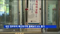 내년 정부부처 예산요구액 올해보다 6% 증가
