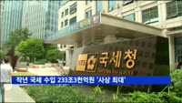 지난해 국세 수입 233조3천억원 '사상 최대'