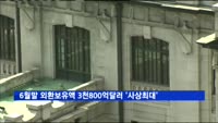 6월말 외환보유액 3천800억 달러 돌파 '사상 최대'