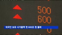 외국인 보유 시가총액 첫 600조 원 돌파