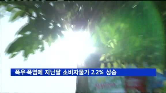 폭우·폭염에 지난달 소비자물가 2.2% 상승