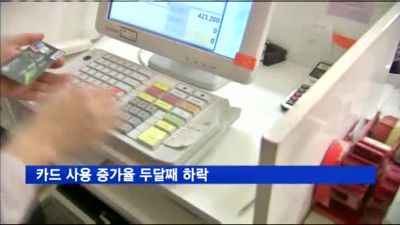 카드 사용 증가율 두달째 하락