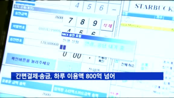 간편결제·송금, 하루 이용액 800억 넘어