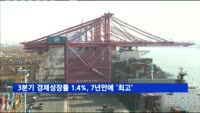 3분기 경제성장률 1.4%, 7년만에 '최고'