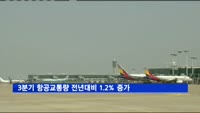 3분기 항공교통량 전년대비 1.2% 증가