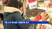 9월 소비 증가율 7개월만에 최고…생산은 0.9%↑