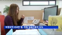 비정규직 654만 명, 전체 임금근로자 33% 차지