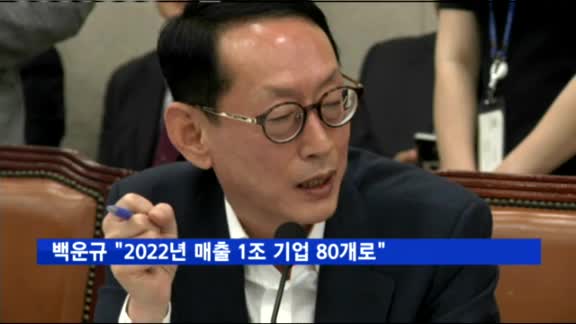 백운규 산업장관 "2022년까지 매출 1조 원 중견기업 80개 육성"