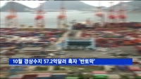 10월 경상수지 57억2천만 달러 흑자 '반토막'