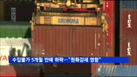 수입물가 5개월 만에 하락…"원화강세 영향"