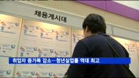 취업자 증가폭 감소…청년실업률 역대 최고