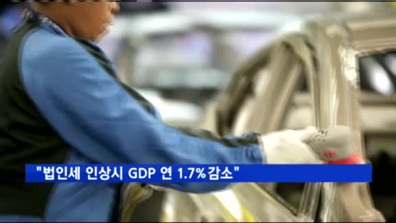 "법인세 인상 땐 한국 GDP 10년간 연1.7% 감소"
