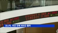 코스닥, 16년 만에 900선 돌파