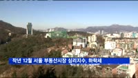 작년 12월 서울 부동산시장 심리지수, 하락세
