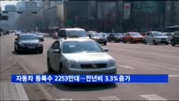자동차 등록대수 2253만대…전년비 3.3% 증가