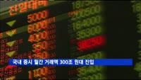 국내 증시 월간 거래액 첫 300조 원대 진입