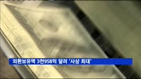 외환보유액 3천958억 달러 '사상 최대'