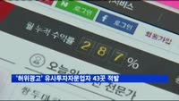 '수익률 350%' 허위광고 유사투자자문업자 43곳 적발