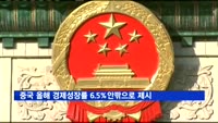 중국 올해 경제성장률 6.5%안팎으로 제시