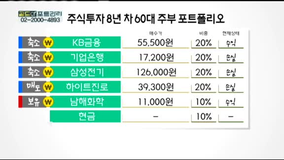 [골드의 포트관리] 주식투자 8년 차 60대 주부 포트폴리오