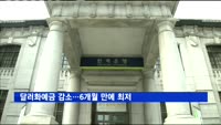 달러화예금 감소…6개월 만에 최저