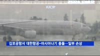 김포공항서 대한항공-아시아나기 충돌…기체 일부 손상