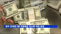 달러 강세에 6월 외화예금 감소폭 역대 최대