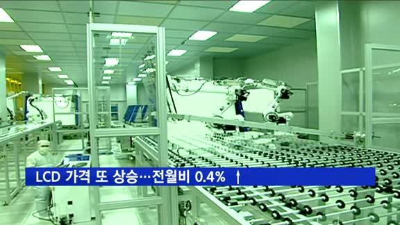 LCD 가격 또 상승…전월비 0.4% ↑