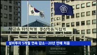 설비투자 5개월 연속 감소…외환위기 이후 처음