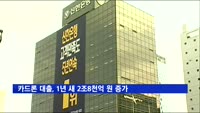 카드론 대출, 1년 새 2조8천억 원 증가