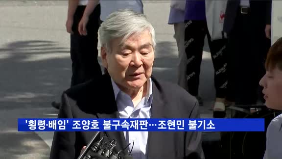 '횡령·배임' 조양호 불구속 재판…조현민은 무혐의