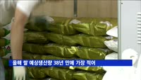 올해 쌀 예상생산량 387만 톤…38년 만에 가장 적어