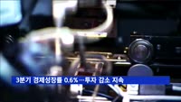 3분기 경제성장률 0.6%…투자 감소 지속