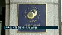 외국인, 10월 한달새 5조 원 순유출