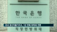 국내 생산자물가지수, 1년 만에 하락세 전환