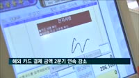 해외 카드 결제 금액 2분기 연속 감소
