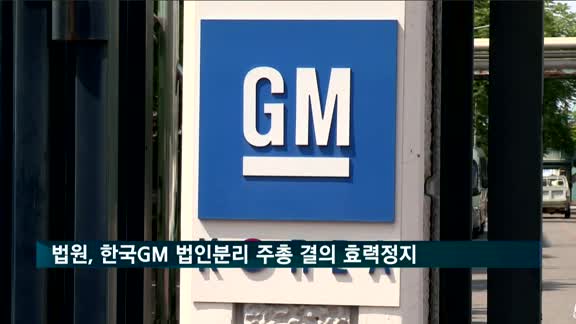 고법 한국GM 법인 분리 주총 결의 효력정지 결정