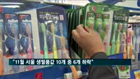 "11월 서울 생필품값 10개 중 6개 하락"