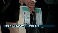11월 취업자 16만5천명 증가…실업률 3.2%